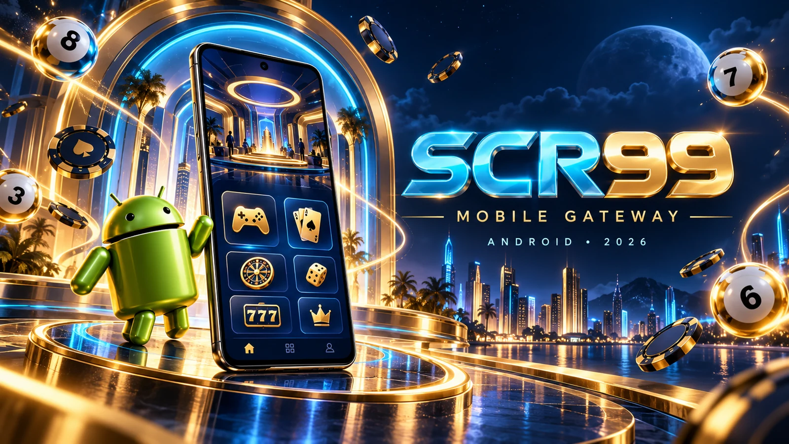 SCR99 Android mobile illustration